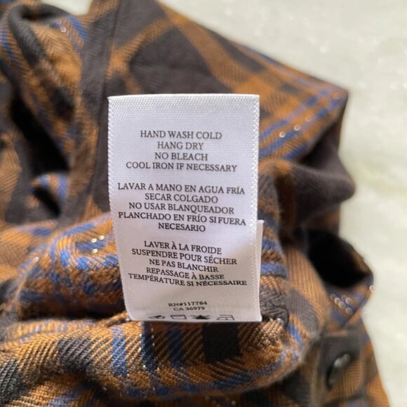 Rails Women's Metallic Camel, Black Lurex HUNTER Shirt, Size Medium - Picture 7 of 9